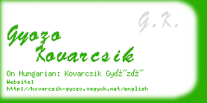 gyozo kovarcsik business card